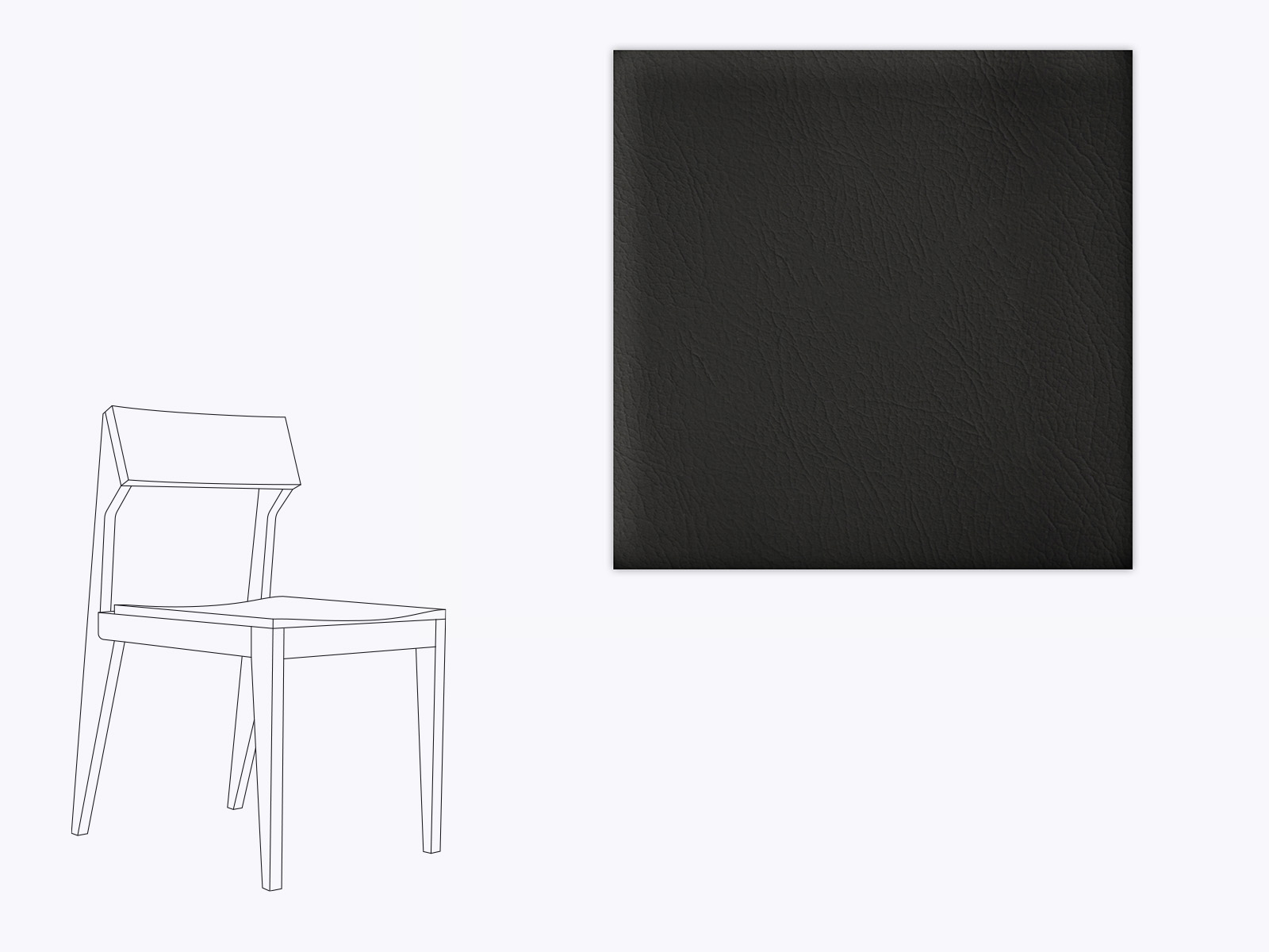 Sitzkissen aus Filz und recyceltem Leder OUT Schulz Chair